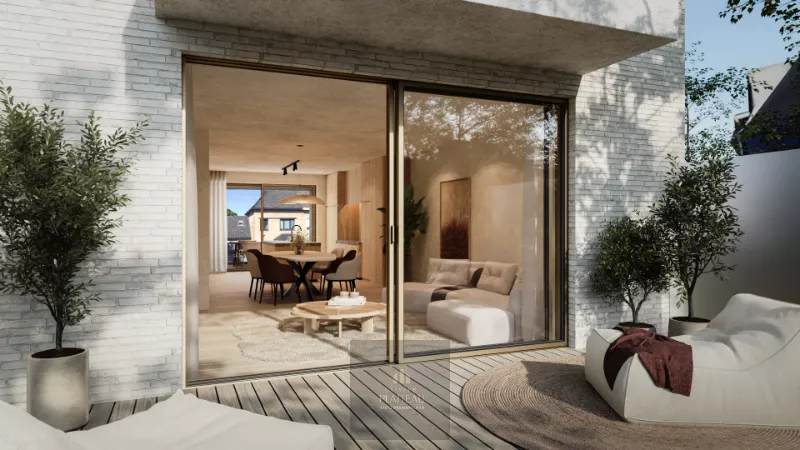 BASILE 0303 - Groot nieuwbouwappartement van 126,89m² in duplex met 3 slaapkamers.
