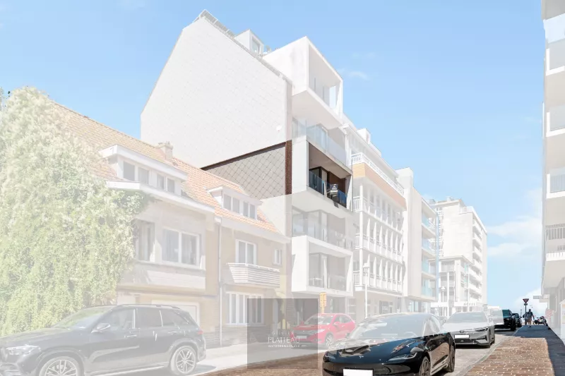 A recently built, move-in-ready flat with a side view of the sea in the Robbe Douce residential complex.